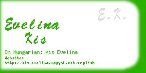 evelina kis business card